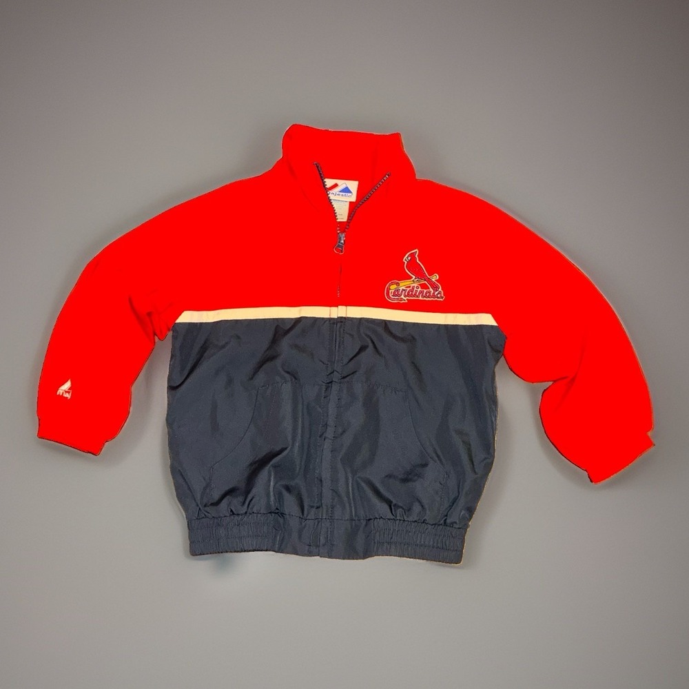 Majestic St. Louis Cardinals MLB Boy's Long Sleeve Light Weight Jacket Size 4